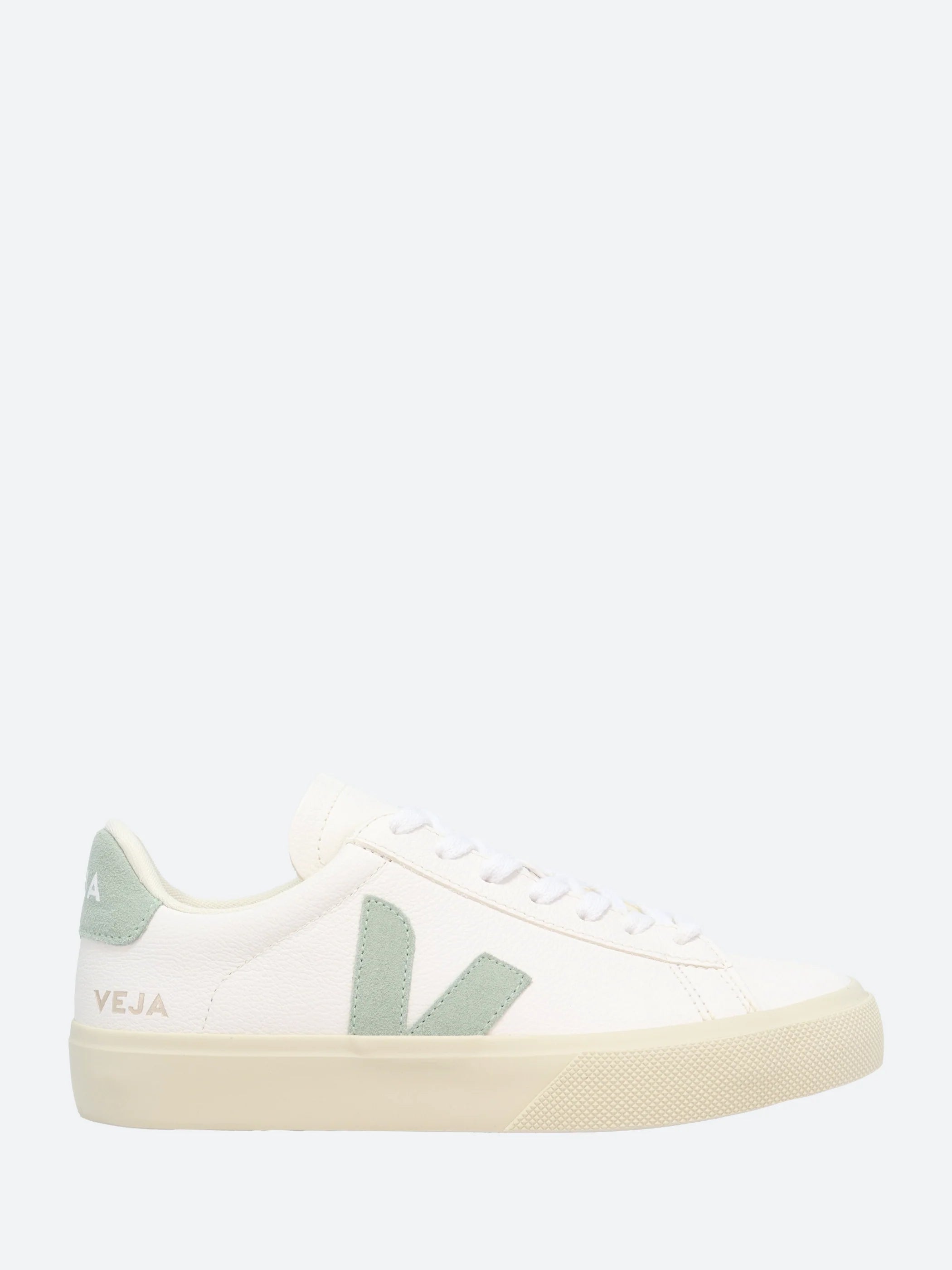 VEJA leather sneaker in white and matcha (light green), w box
