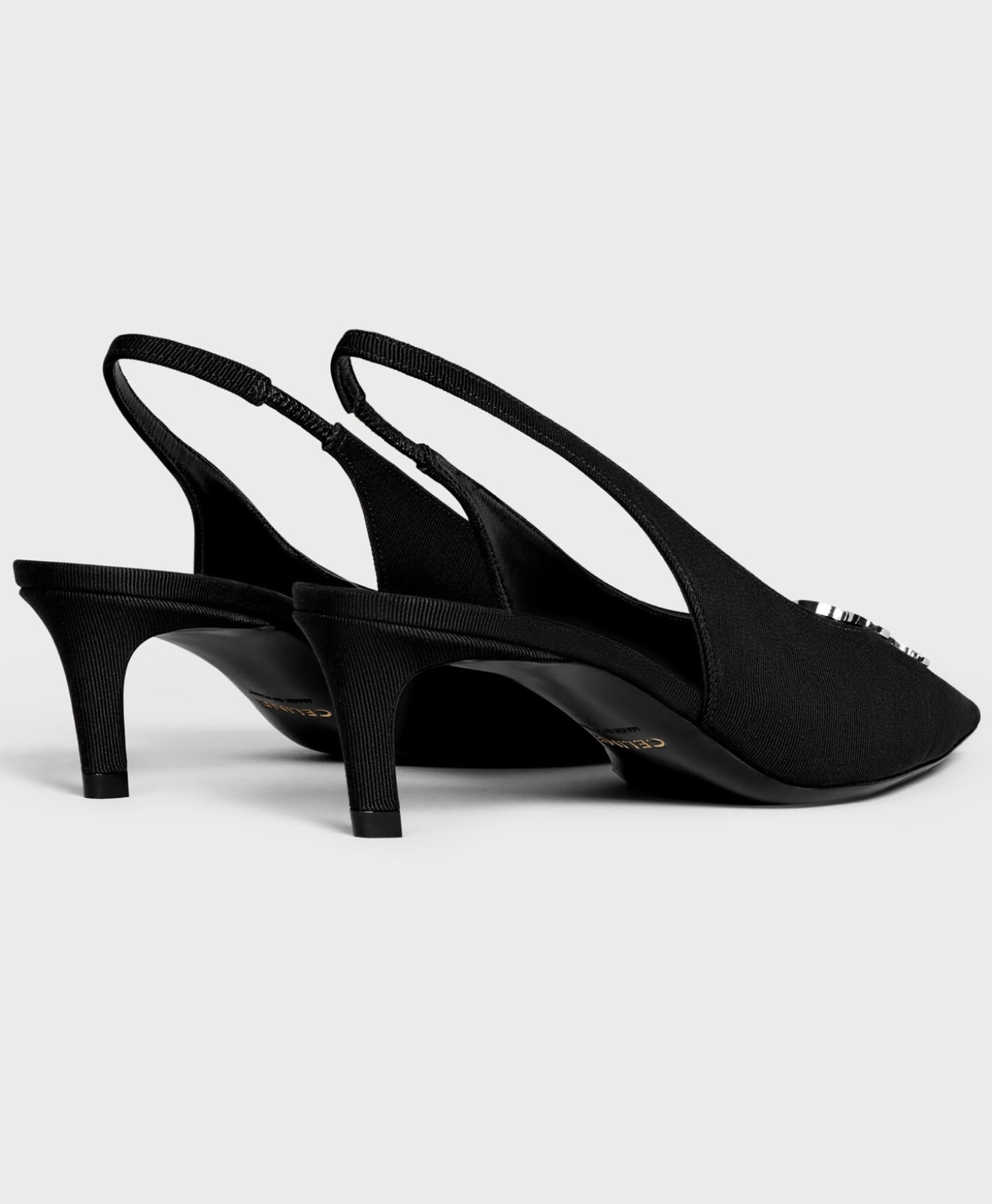 CELINE ALMA TRIOMPHE SLINGBACK IN GROS-GRAIN