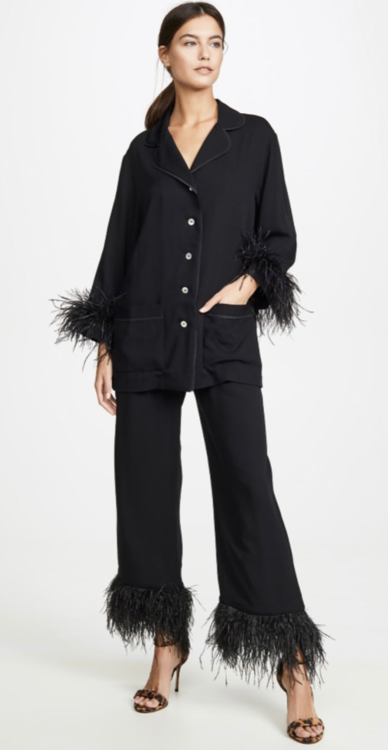 Sleeper
feather detail pajama set