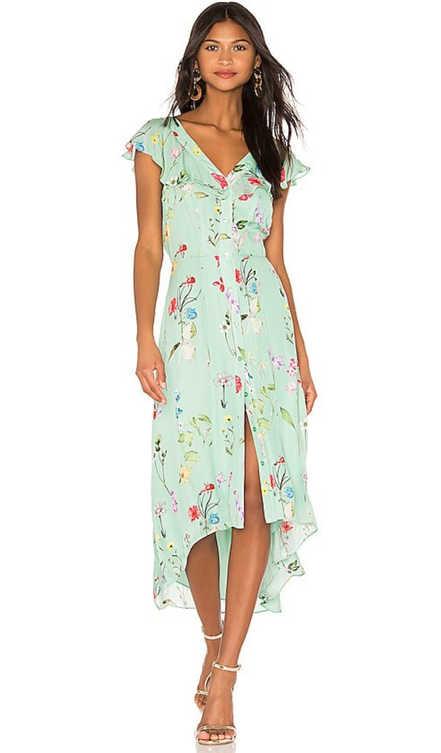 Parker Silk Maxi Floral Dress