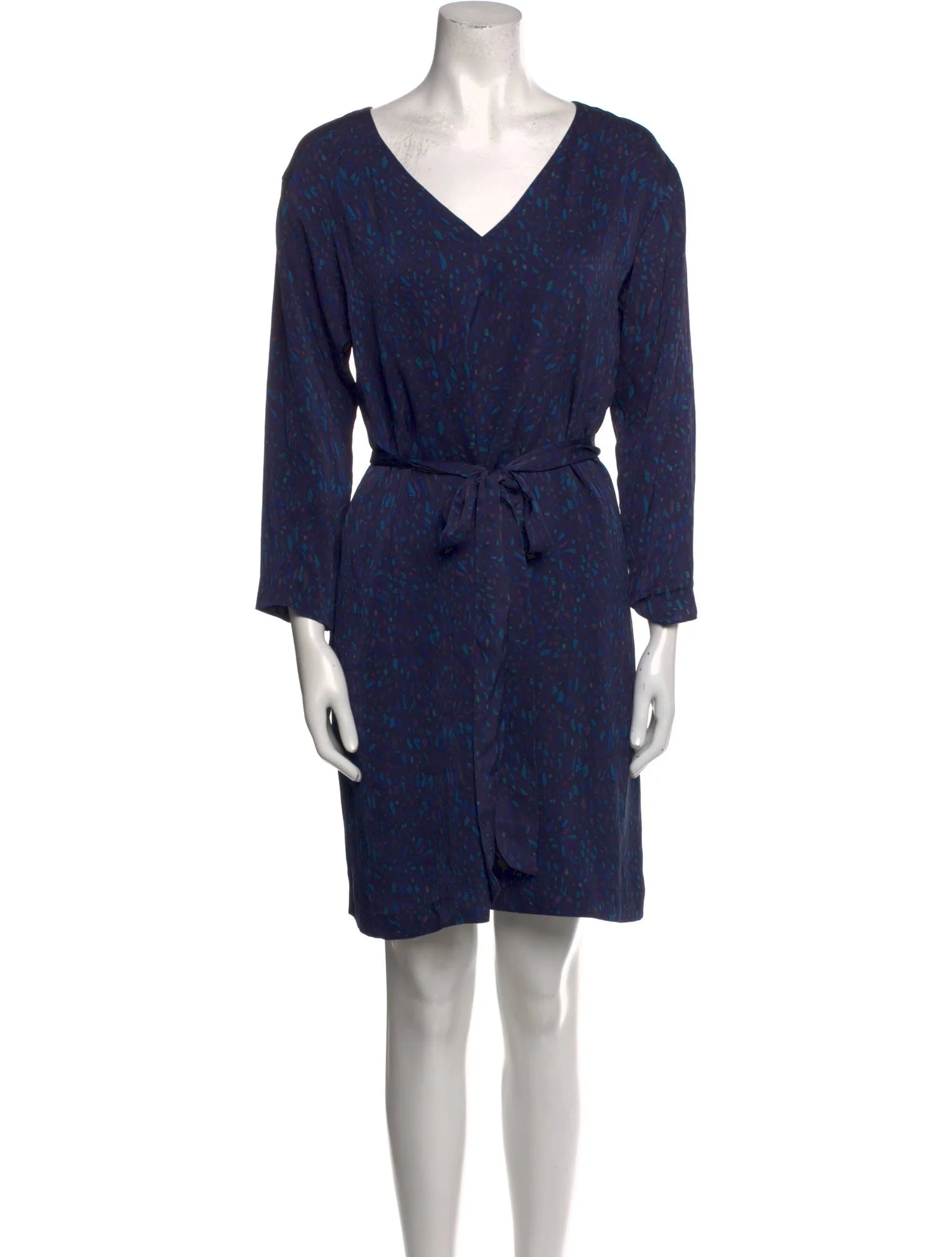 THEORY multi colour speckle dress with tie