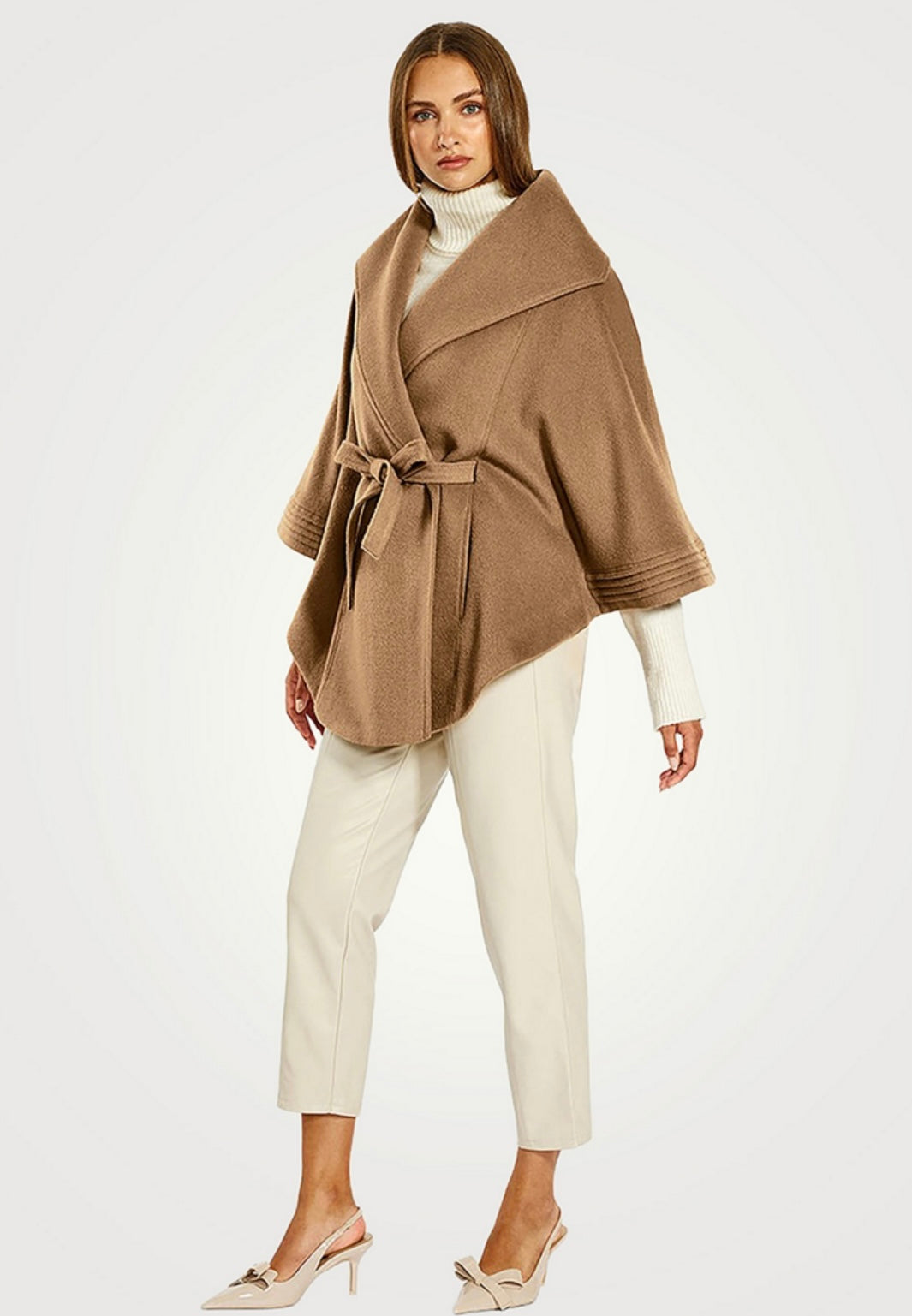 SENTALER
Belted Baby Alpaca Wool Cape