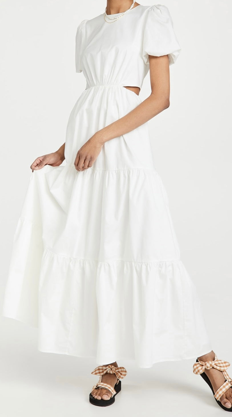 WAYF
Plaza Cut Out Tiered Maxi Dress