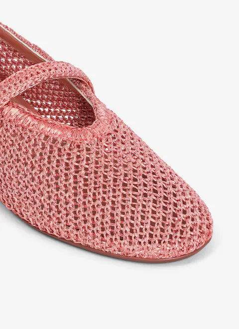ALAIA metallic mesh ballet flats