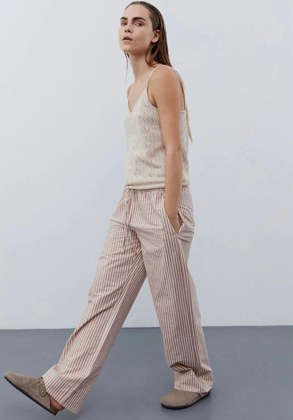 SOFIE SCHNOOR - TROUSERS S242101 ROSY BROWN