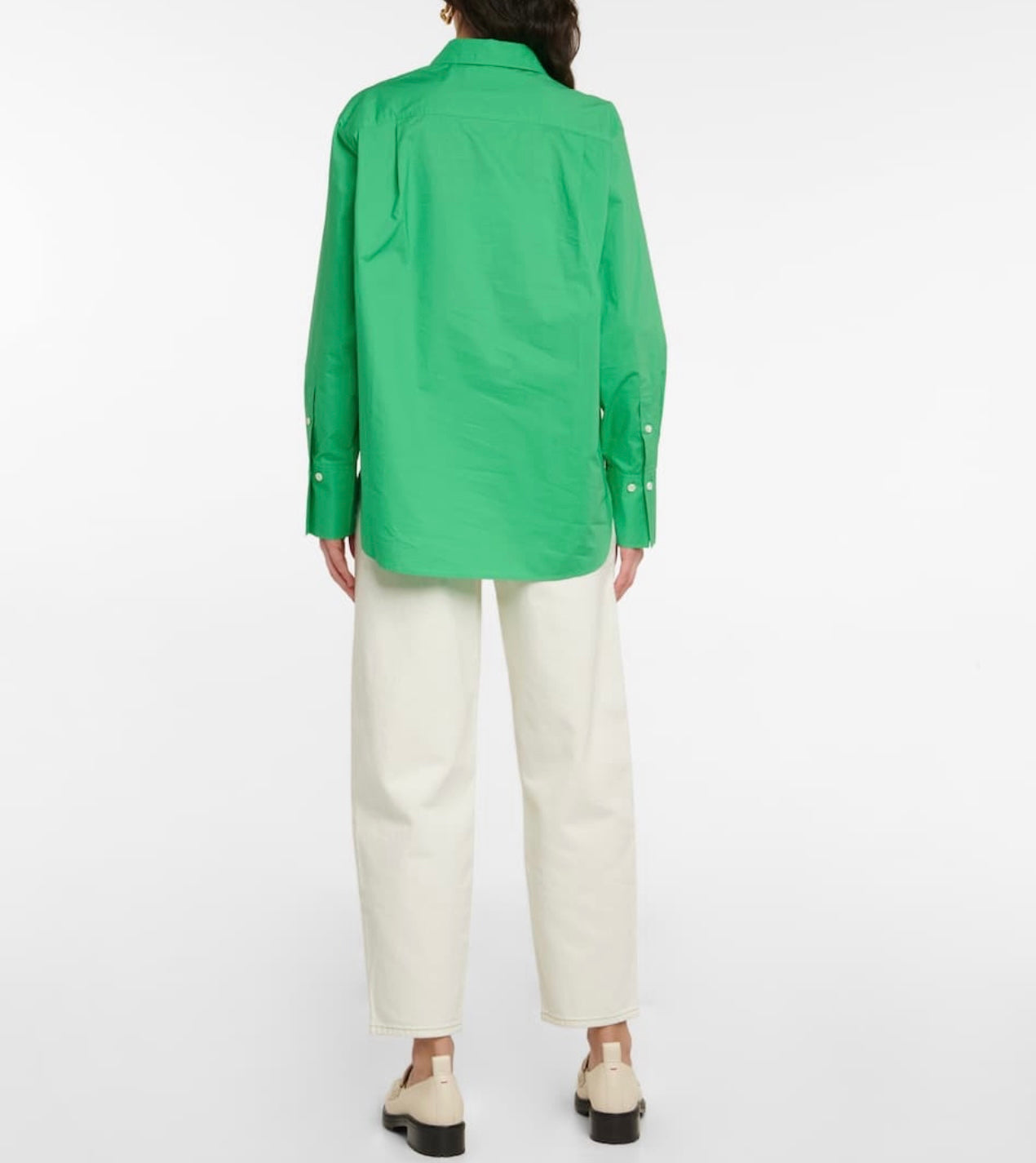 FRAME - oversized poplin button-up shirt