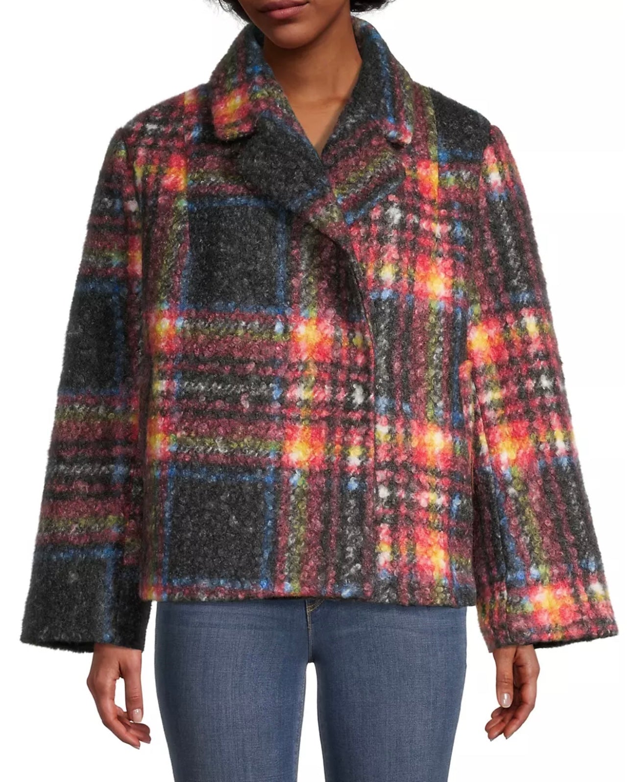 Apparis
Sally plaid-print faux wool coat