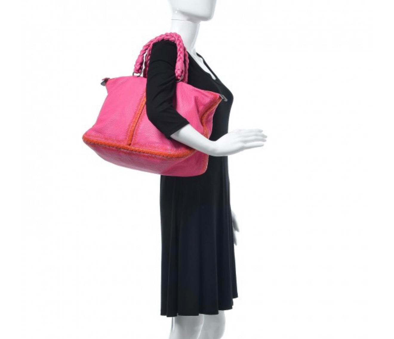 Bottega Veneta Borsa Cervo Handbag in Pink Leather