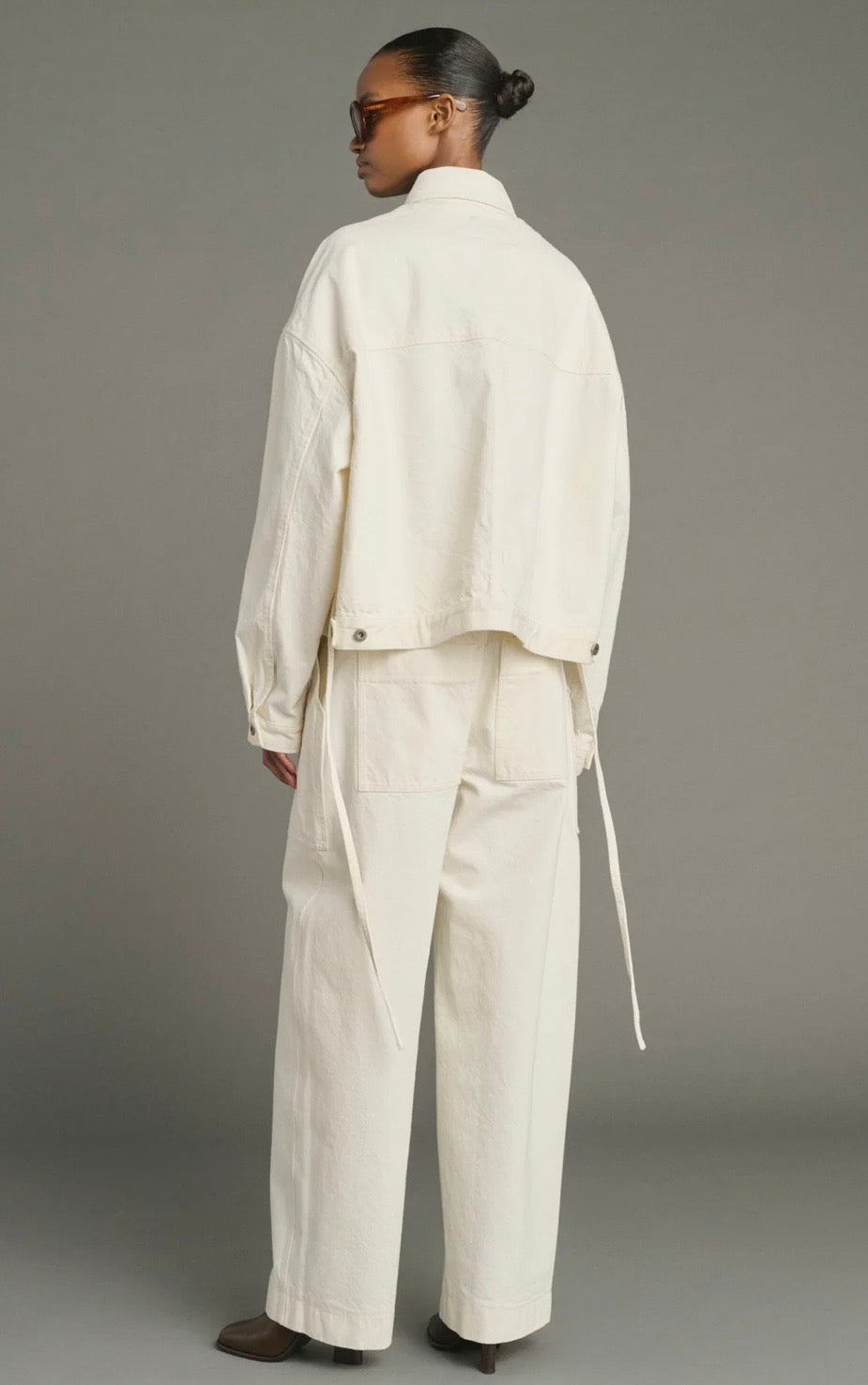 Soeur Denim jacket with belt - Lys