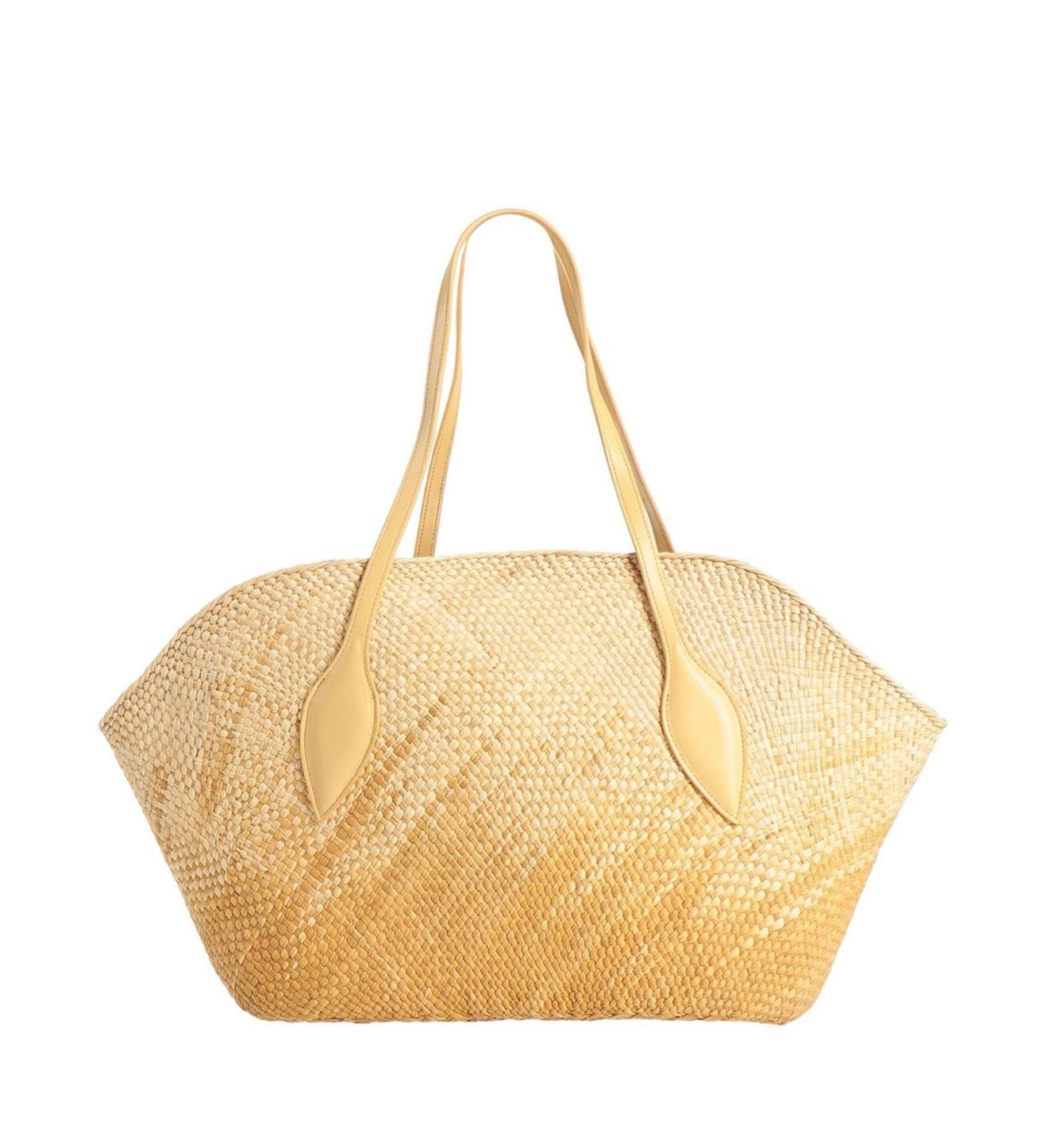 Themoire Flor Woven Straw Degrade Tote