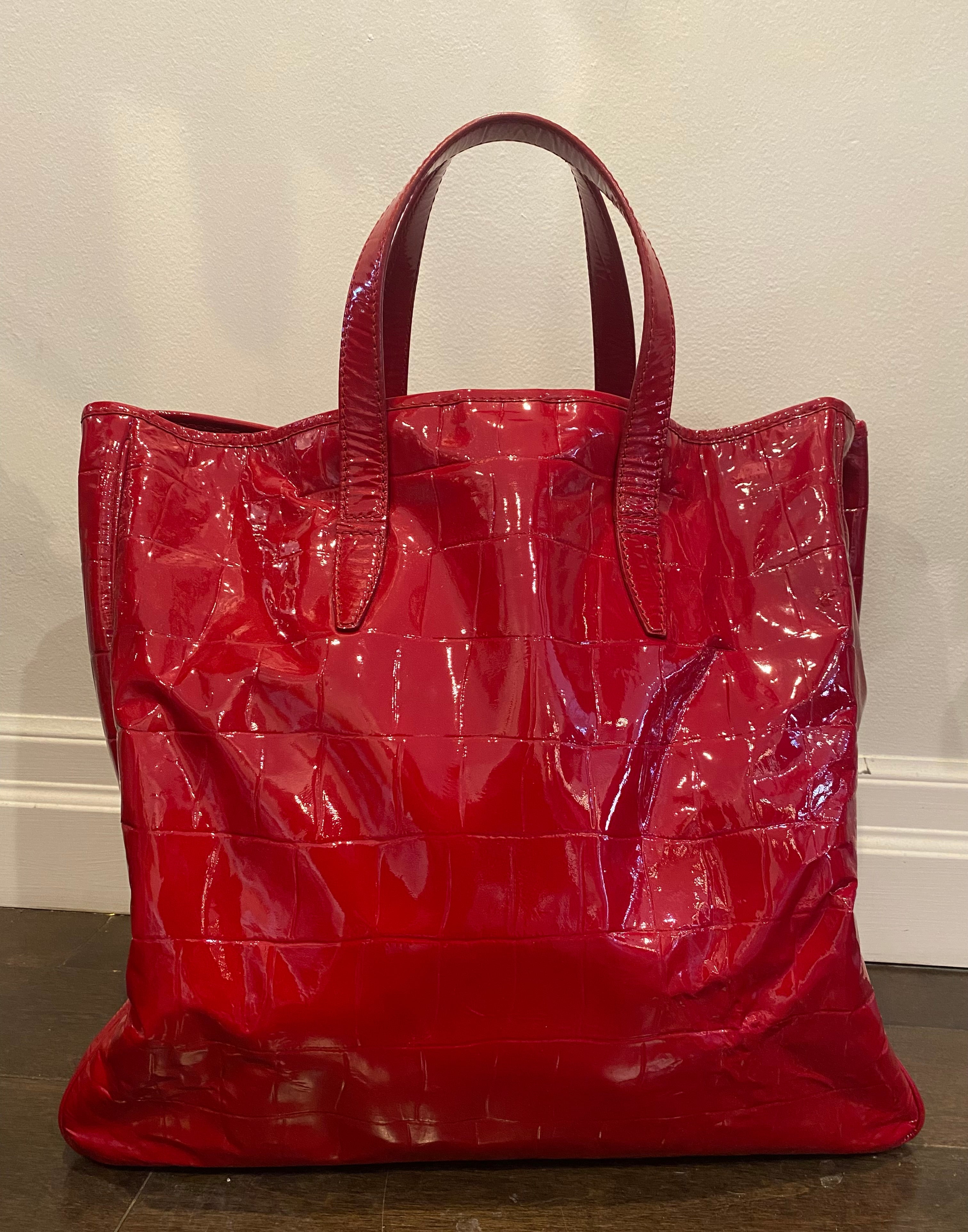 Pre-loved YSL Croc Tote Bag