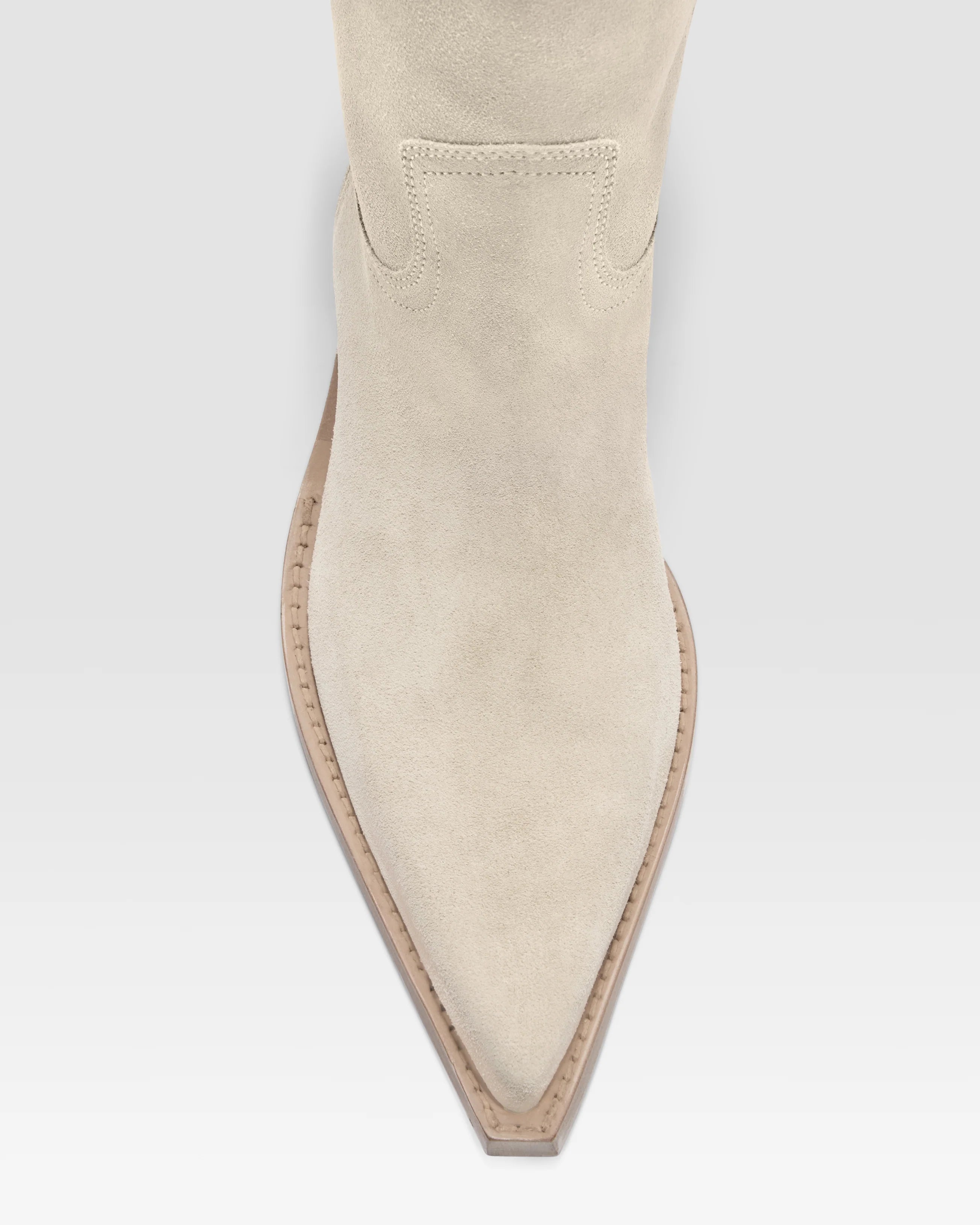 PARIS TEXAS taupe heeled ankle cowboy boots