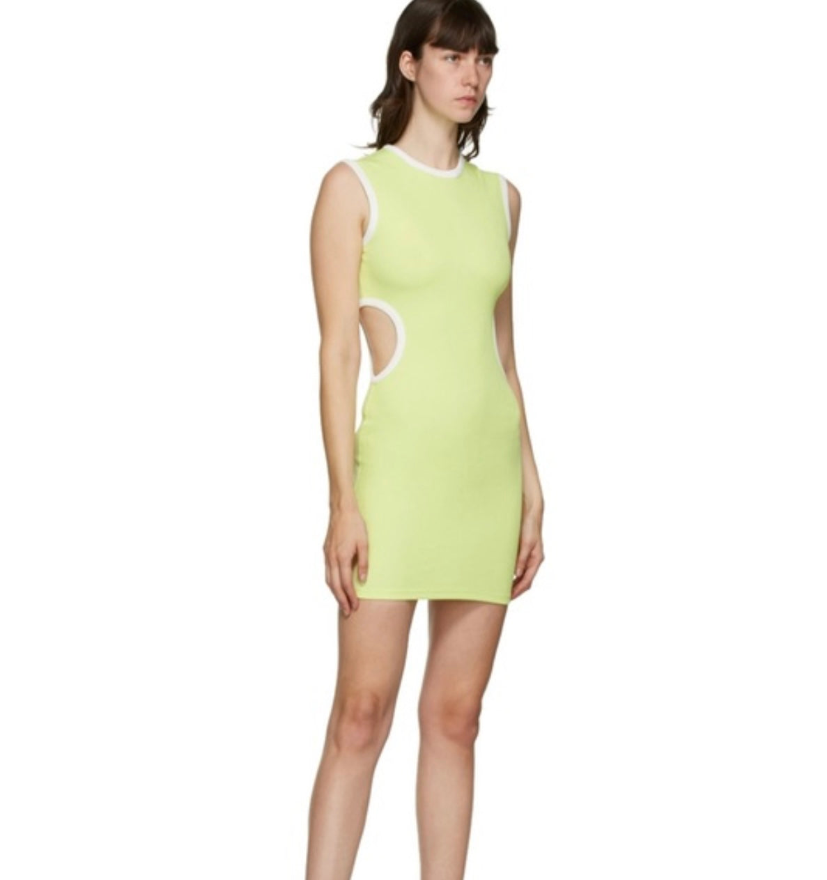 CHRISTOPHER ESBER- Yellow & White Cut-Out Dress