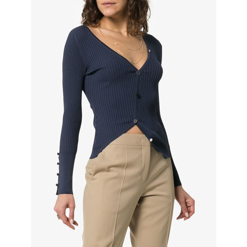 Jacquemus navy ribbed top