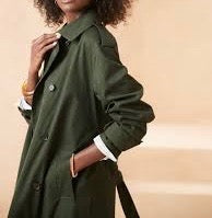 BANANA REPUBLIC dark green trench coat