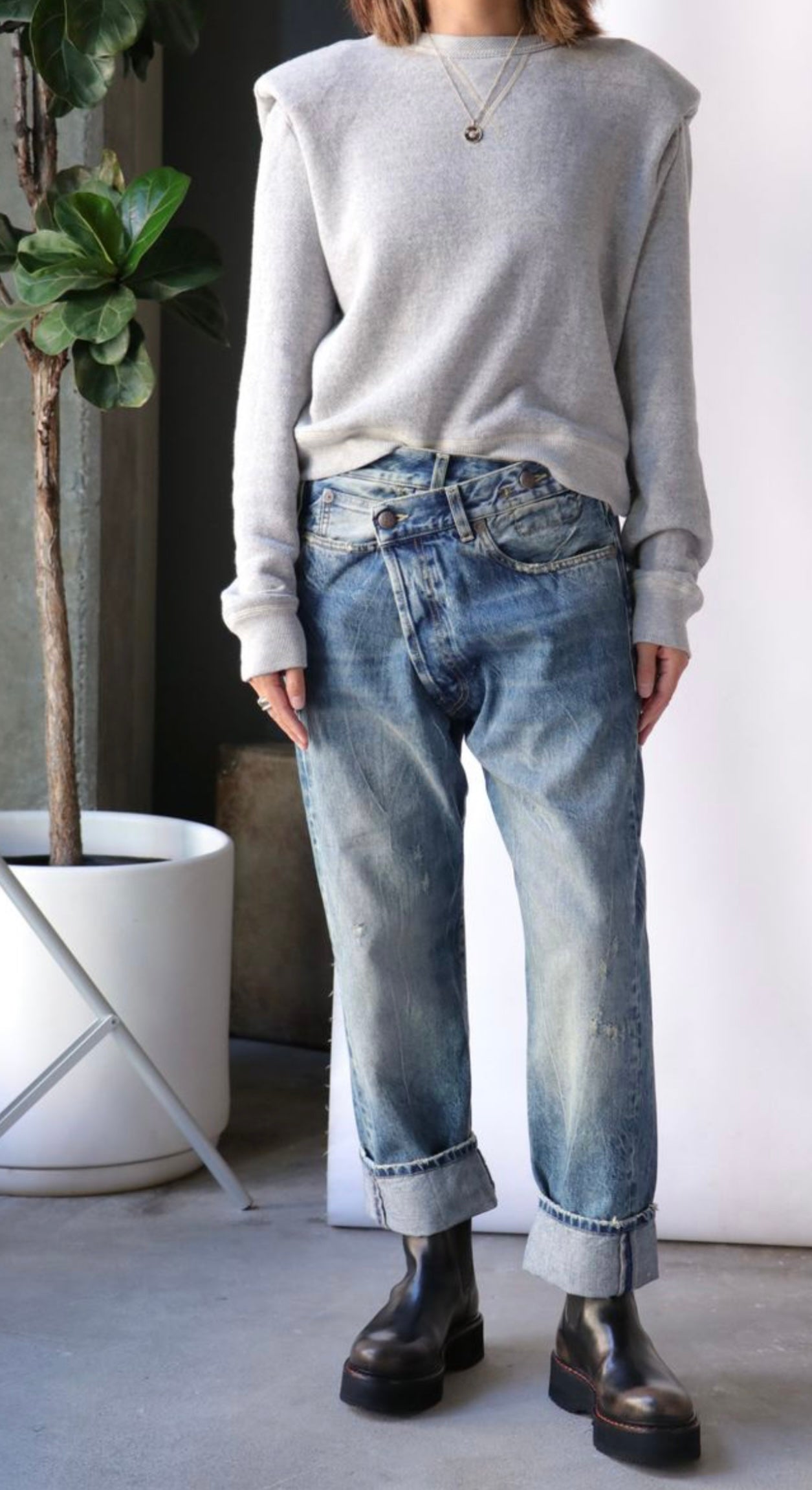 R13 - Folded in Shoulder Sweatshirt