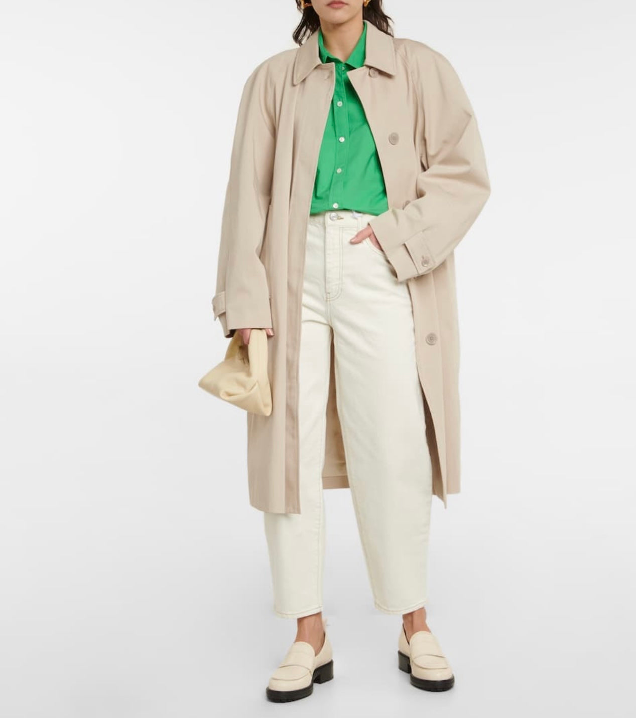 FRAME - oversized poplin button-up shirt