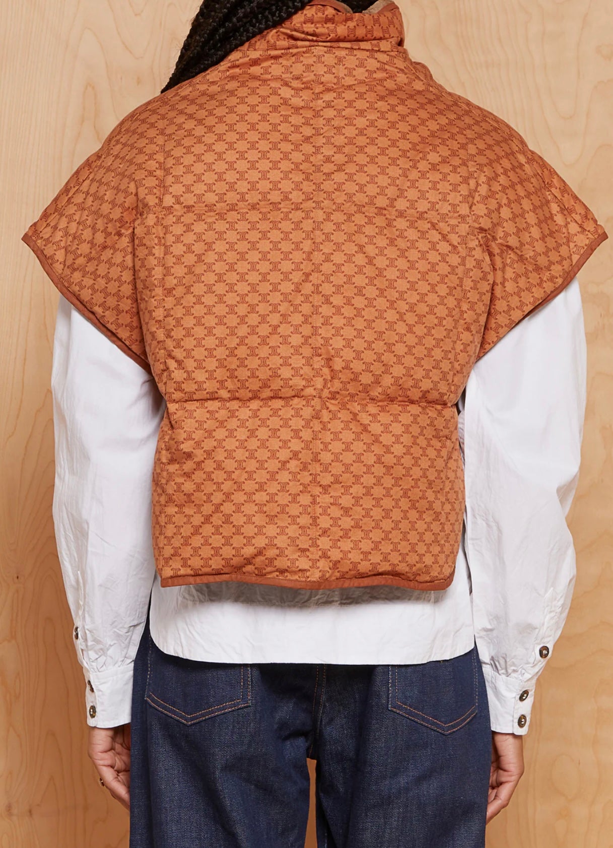 CÉLINE PUFFER MONOGRAM PONCHO