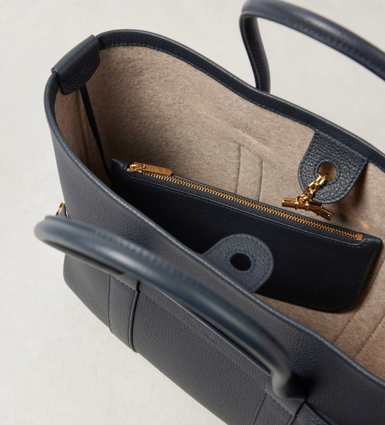 Loro Piana Ghiera Small Leather Tote Bag