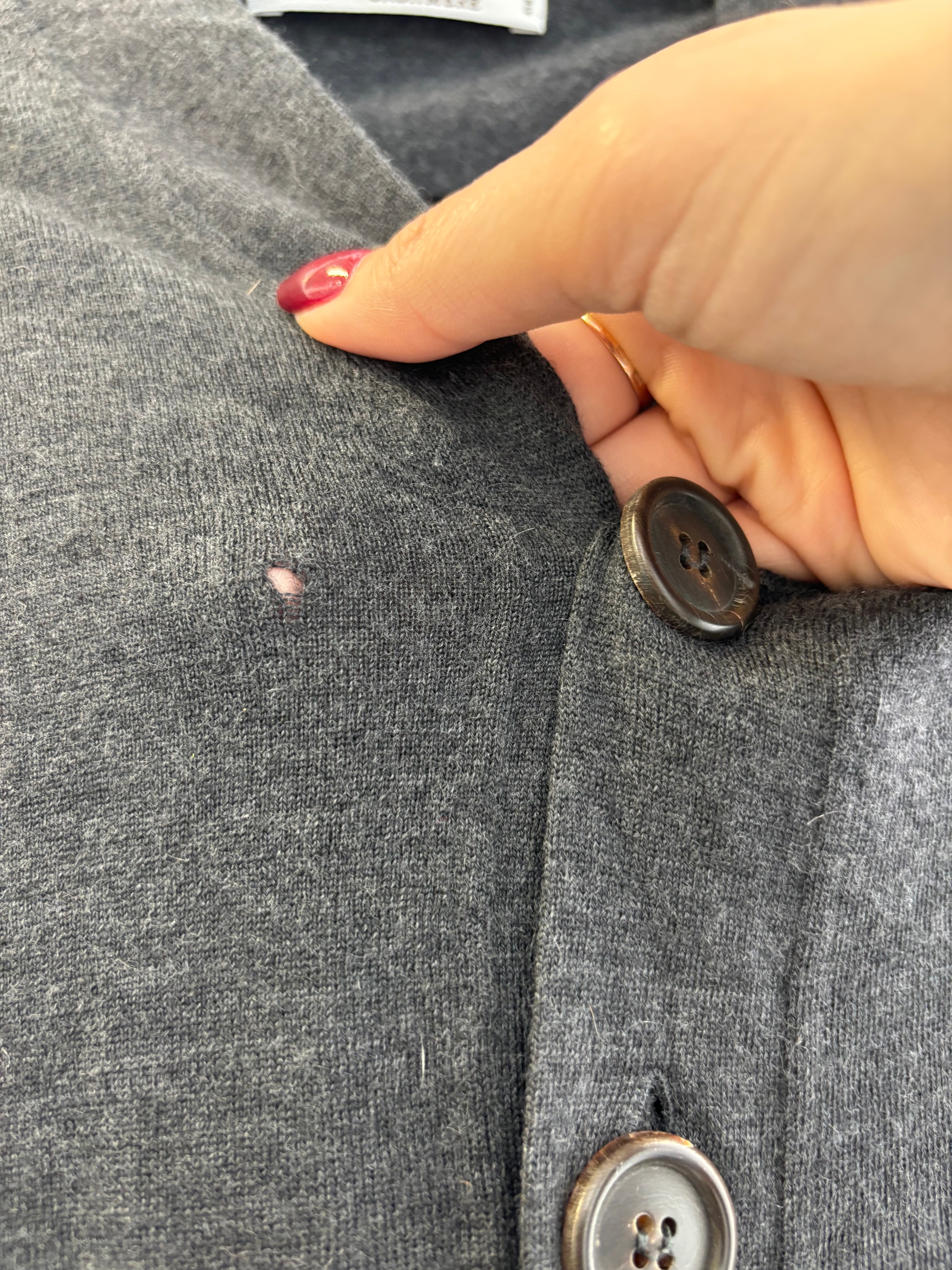 BRUNELLO CUCINELLI charcoal button up cardigan