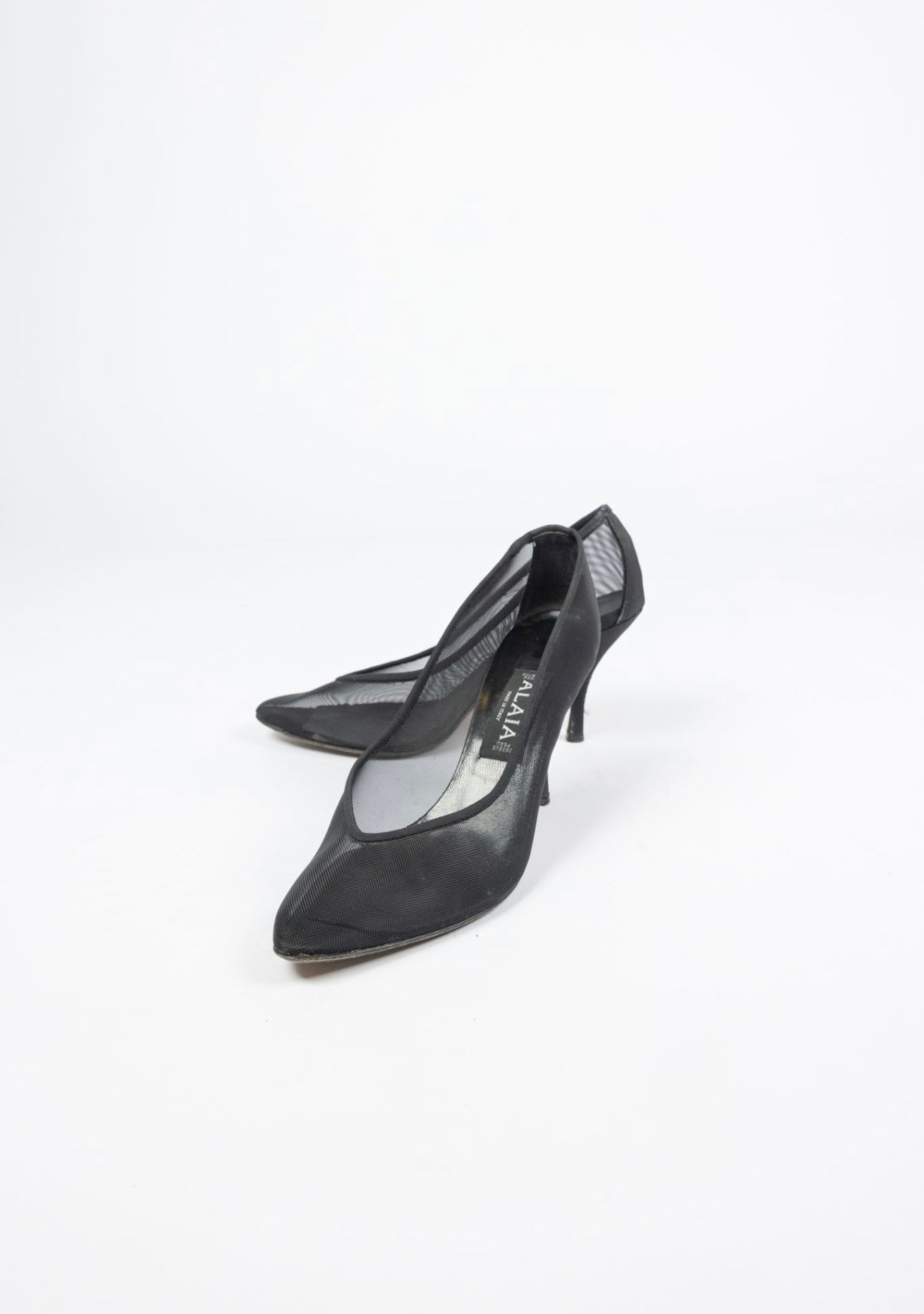 ALAIA - Black Mesh Pumps