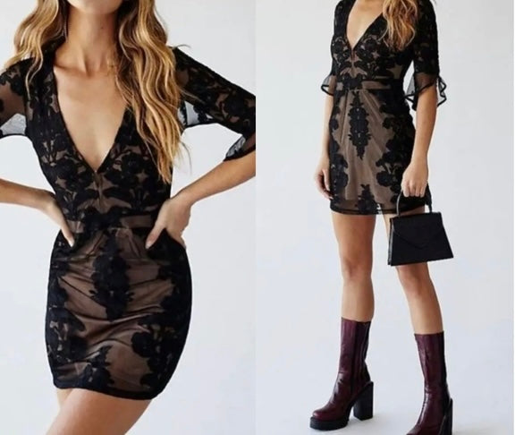 For Love and Lemons Lace Dress with Lining