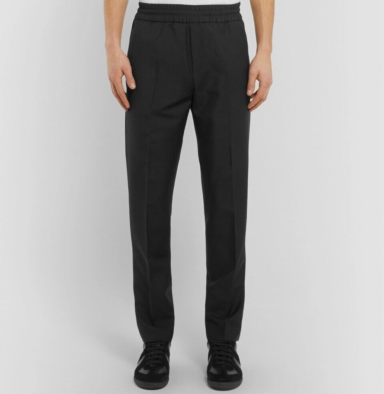 Acne Studios Ryder Wool Mohair Drawstring Trousers - black