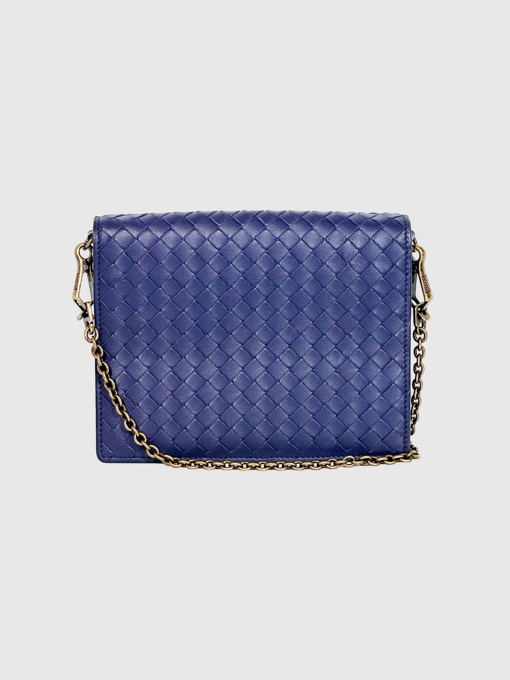 Bottega Veneta Intrecciato Woven Bag on Chain