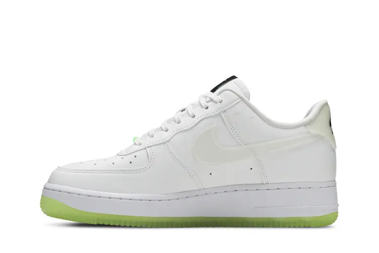 NIKE AIR white air force sneakers, glow in the dark