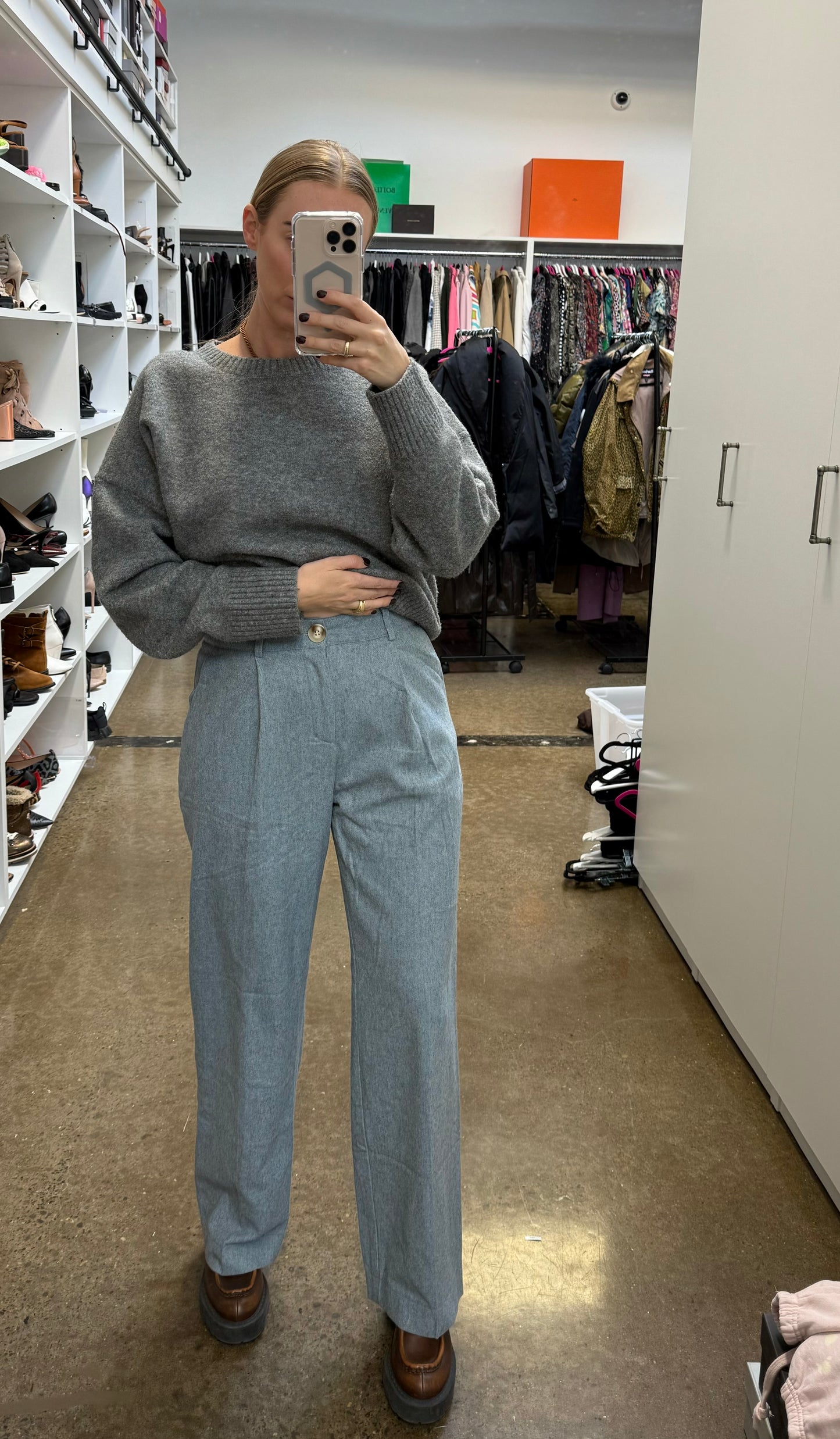 Etophe Studios - Blue/Grey Wool Trousers