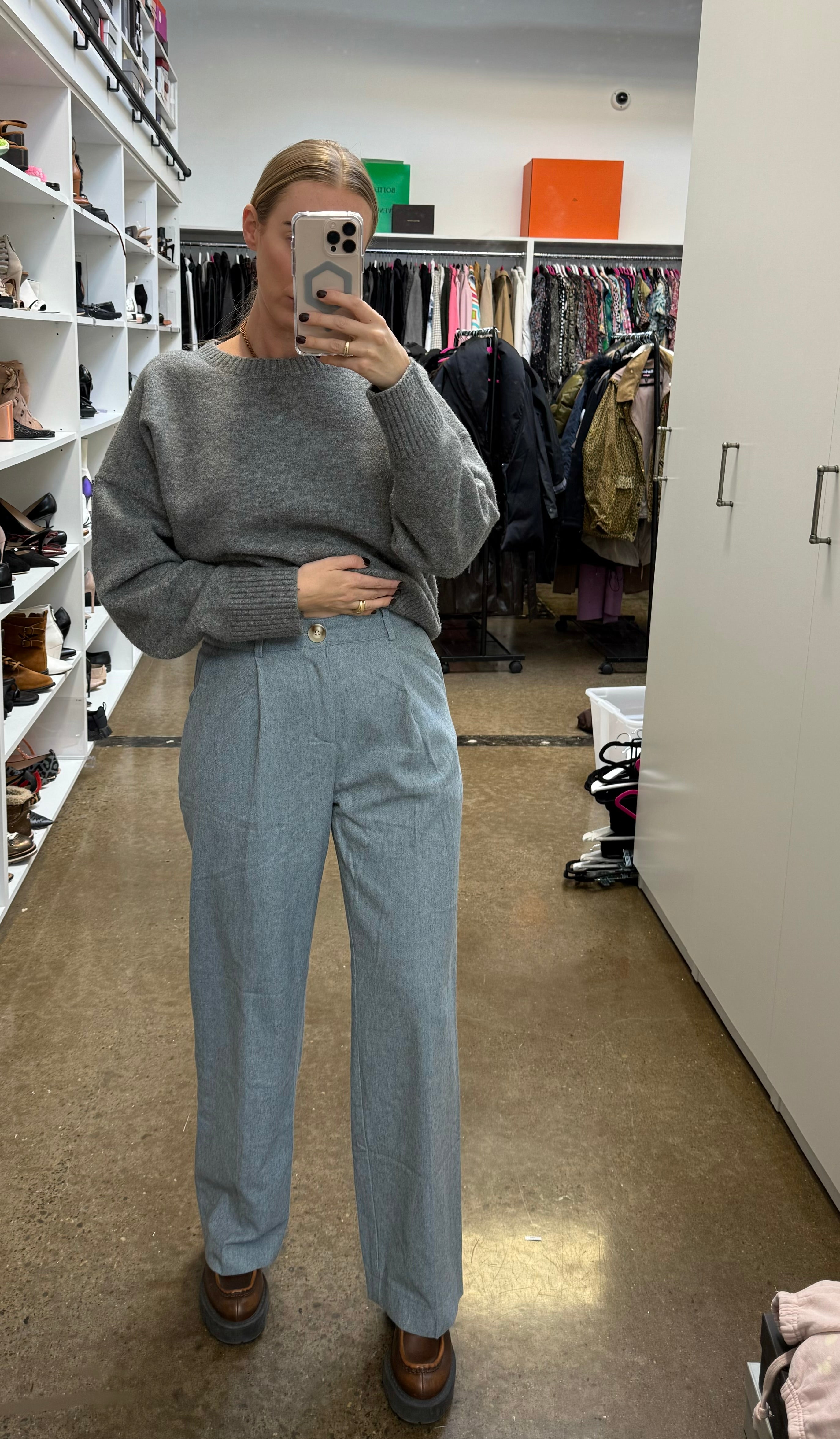 Etophe Studios - Blue/Grey Wool Trousers