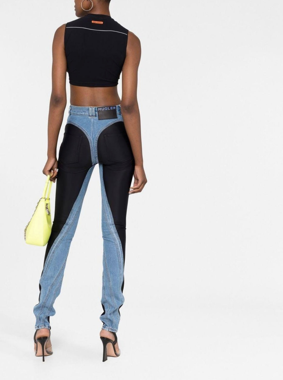 Mugler
Women's High-rise Skinny Jeans Blue Black