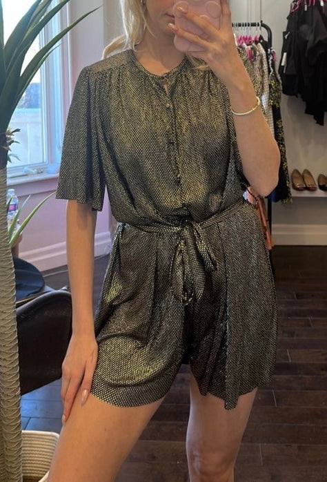 Sabina Musayev Metallic Romper