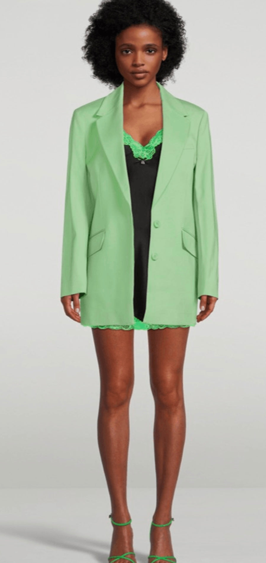 GAUGE81 Ratari Oversized Blazer in Light Green