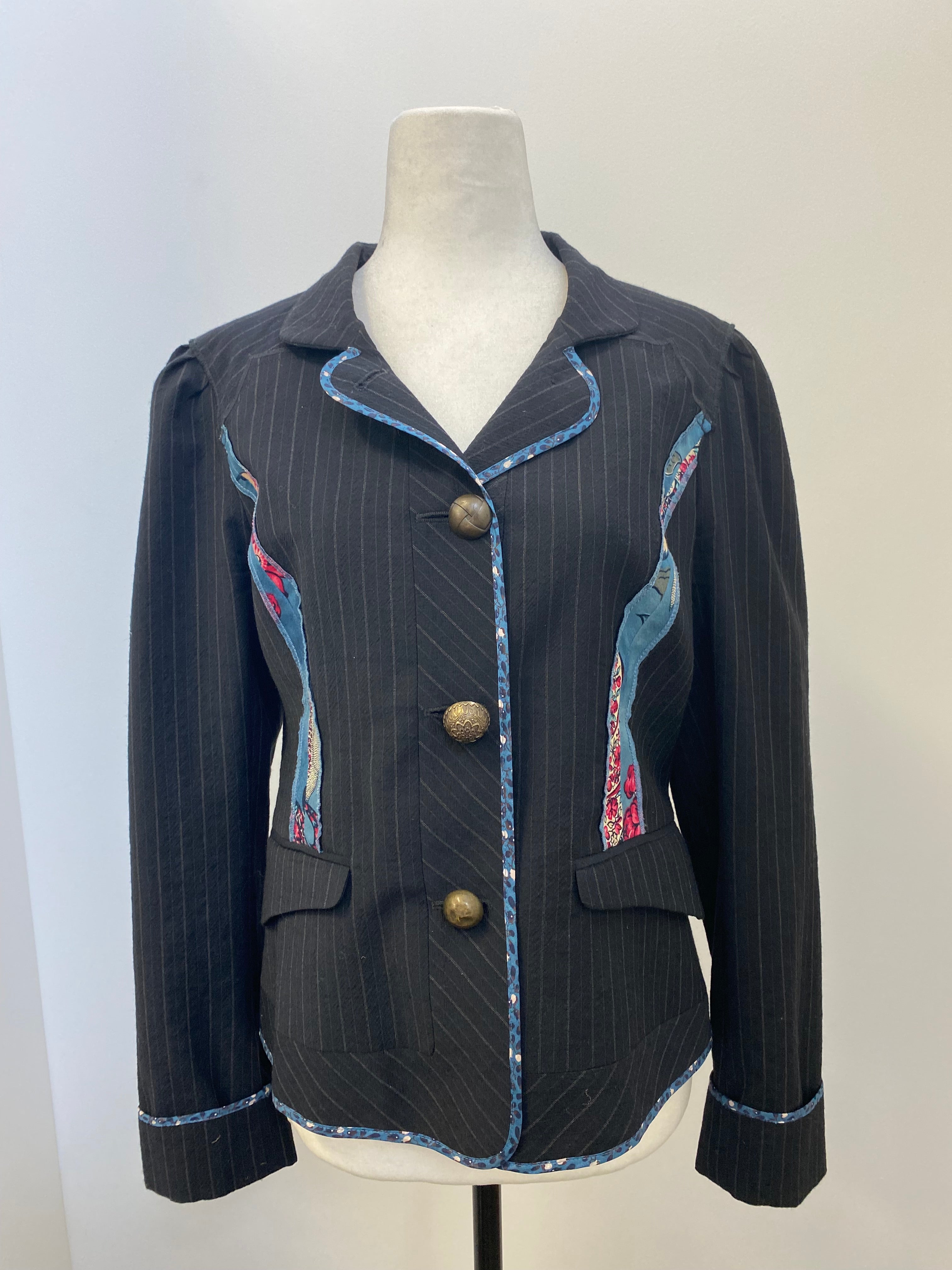 Kenzo Pinstripe Patch Blazer