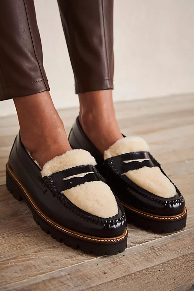 G.H. BASS WHITNEY COZY SUPER LUG LOAFERS