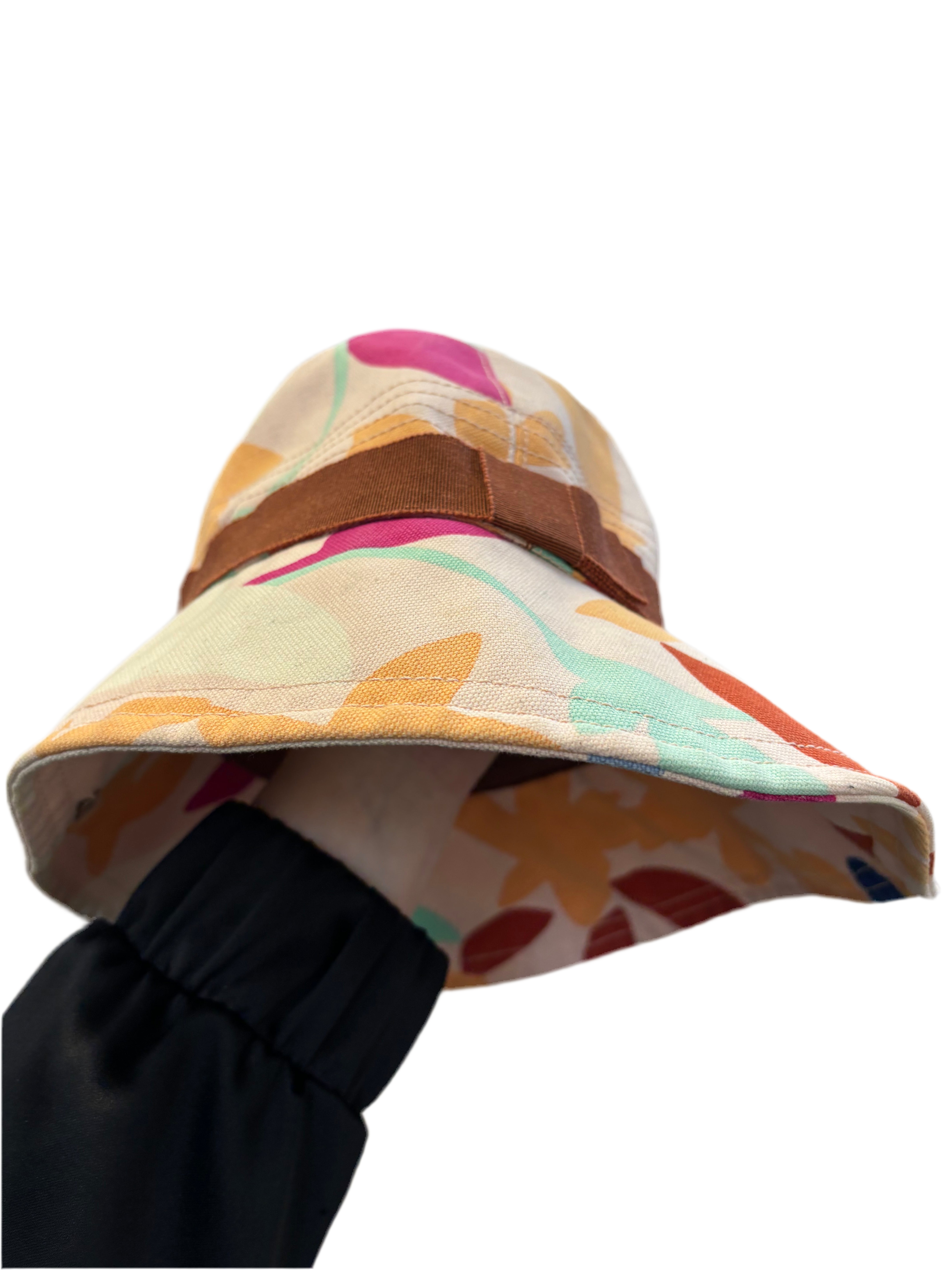 MISSONI orange, pink, green bucket hat with bow