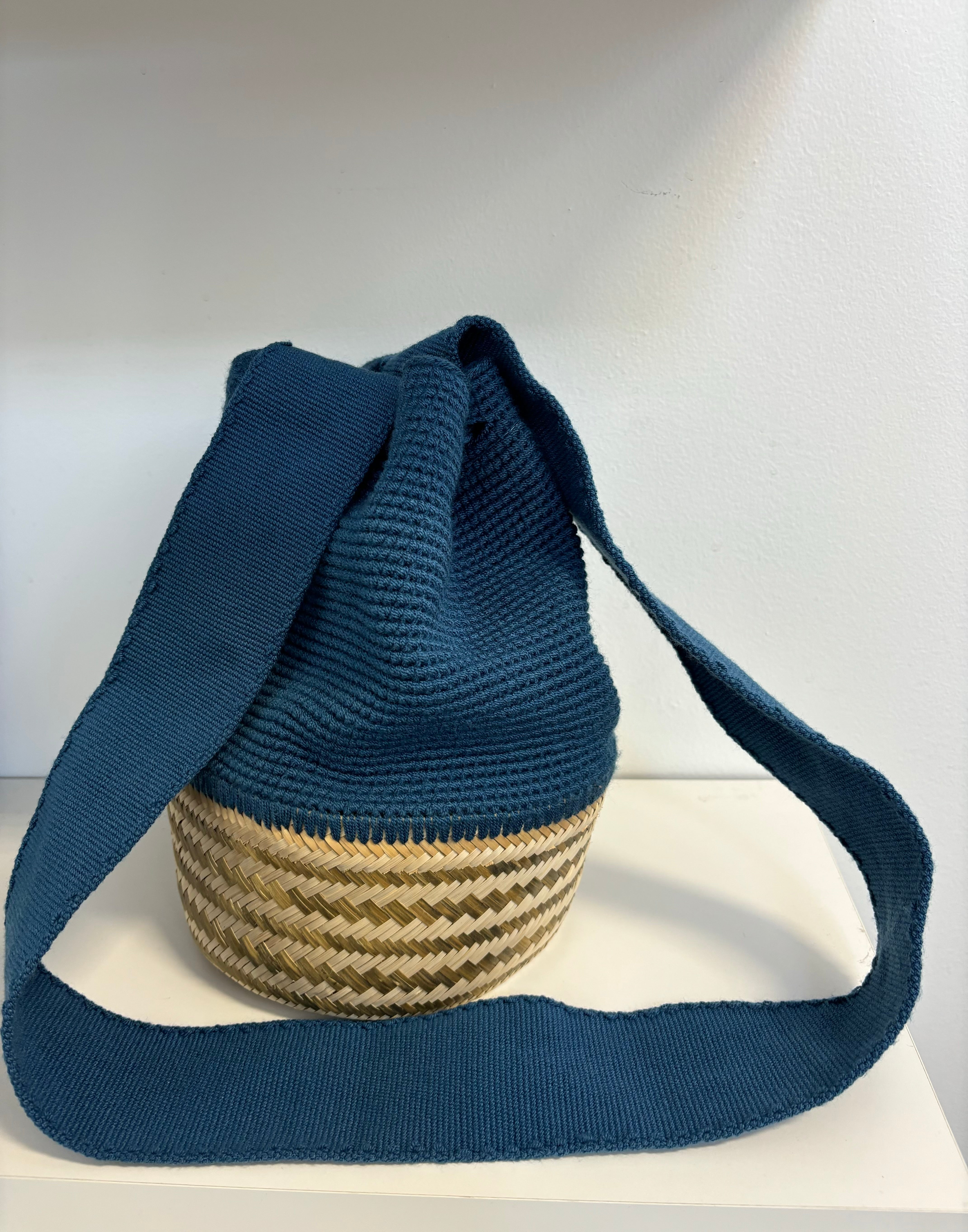 Wicker Bottom Bag (No Brand)