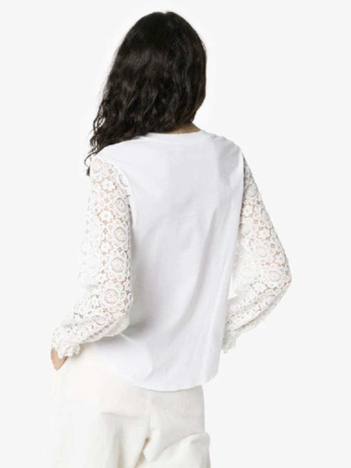 SEE BY CHLOÉ
Lace-trimmed Cotton-jersey Top