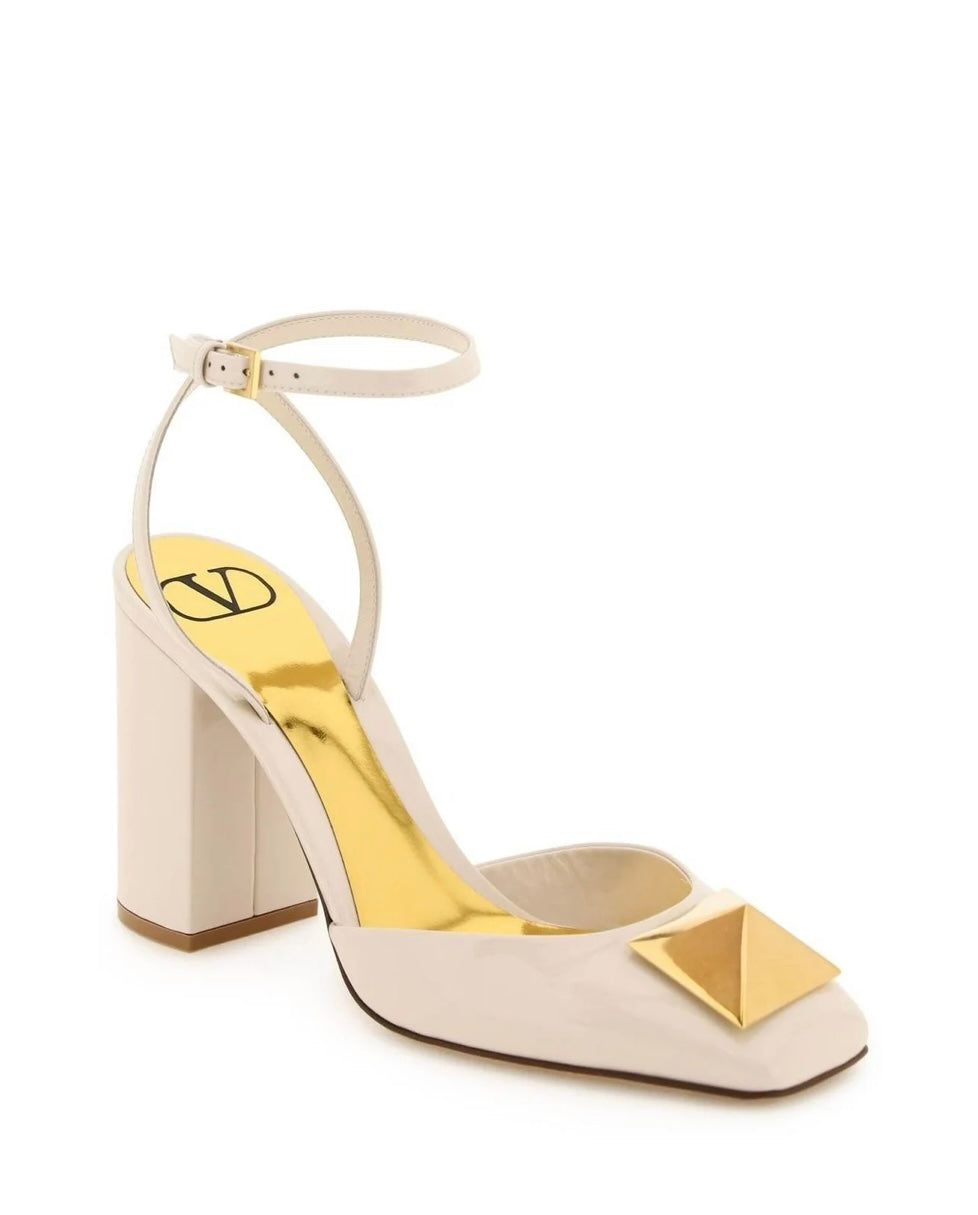 Valentino - ONE STUD PUMP IN PATENT LEATHER 90MM