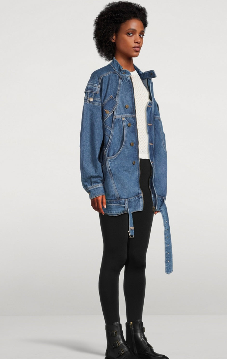 FRAME THE MC JACKET IN BLUE DENIM