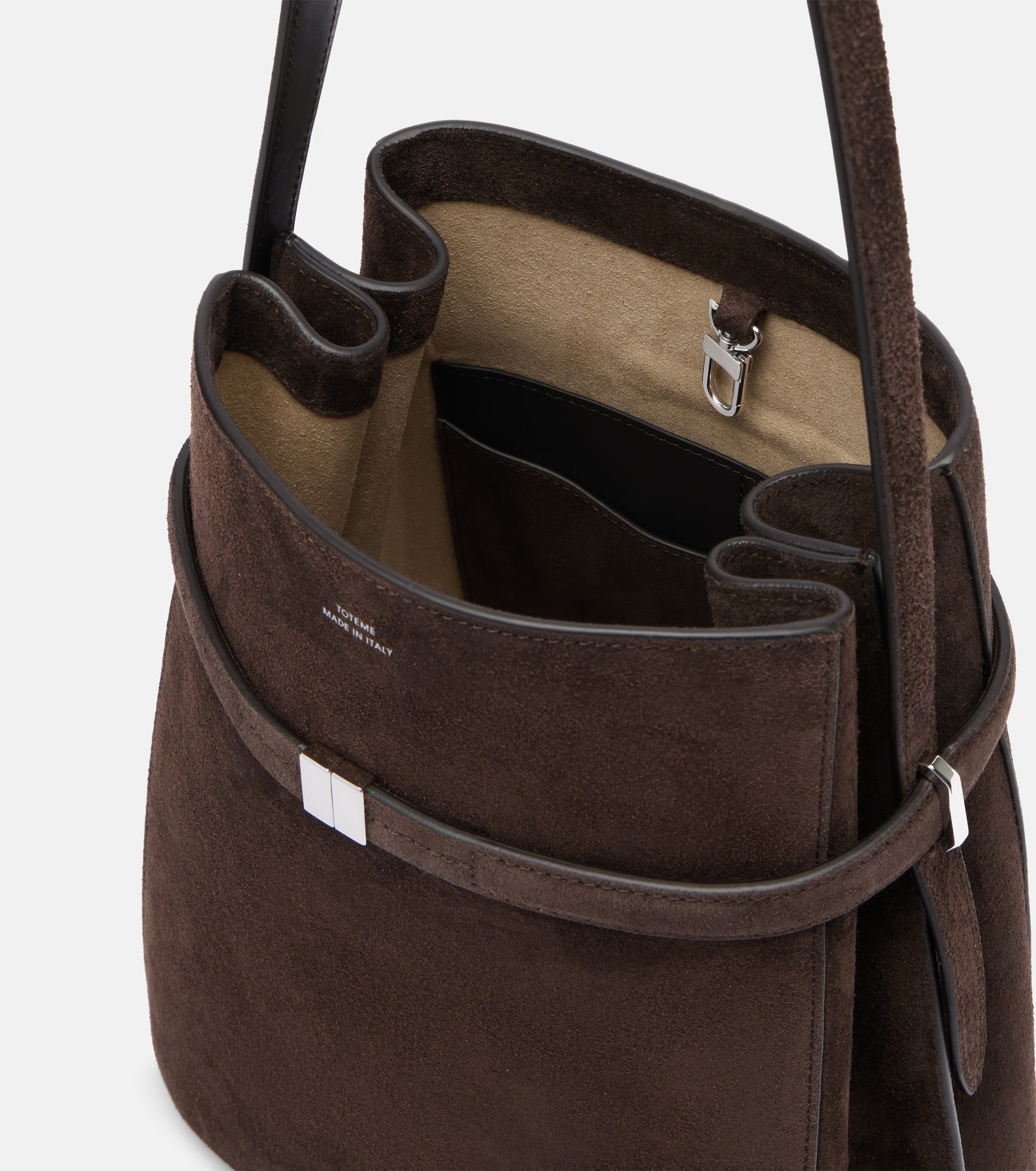 Toteme - Belted Suede Bucket Bag