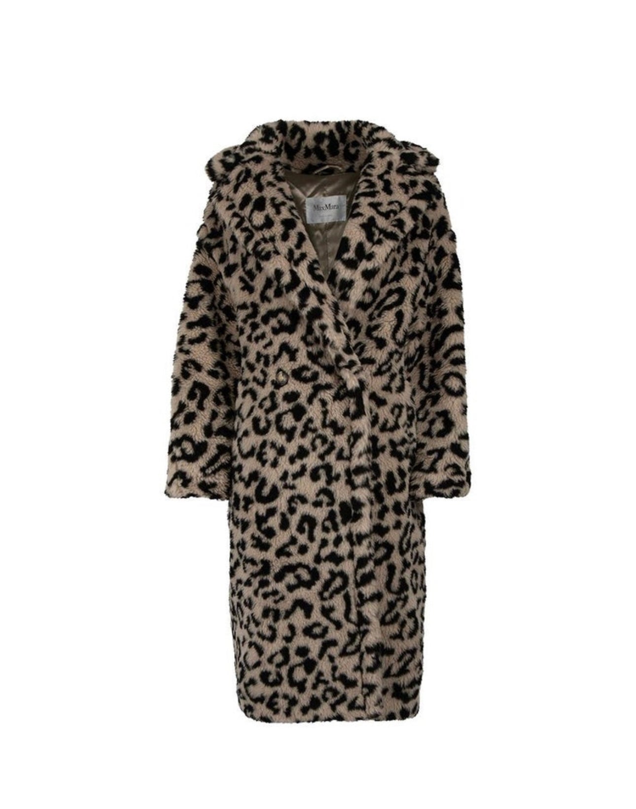 Max Mara -Teddy Wool Leopard Print Coat Size S