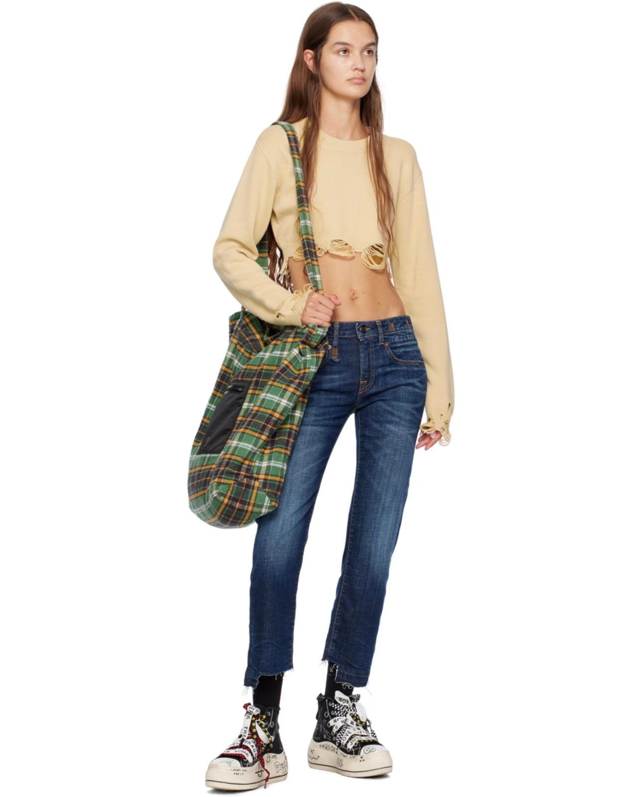 R13
Indigo Boy Straight Jeans