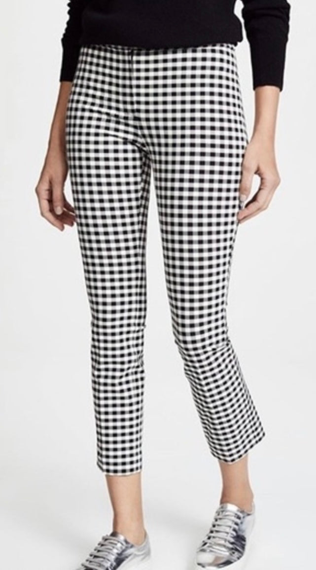 THEORY - BLACK/WHITE CHECK PANTS