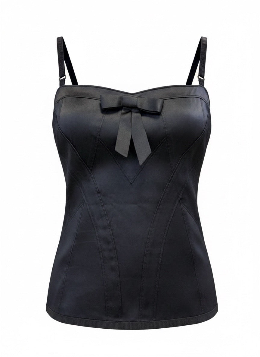 Dolce & Gabbana Vintage Silk Blend Bow Tank Top