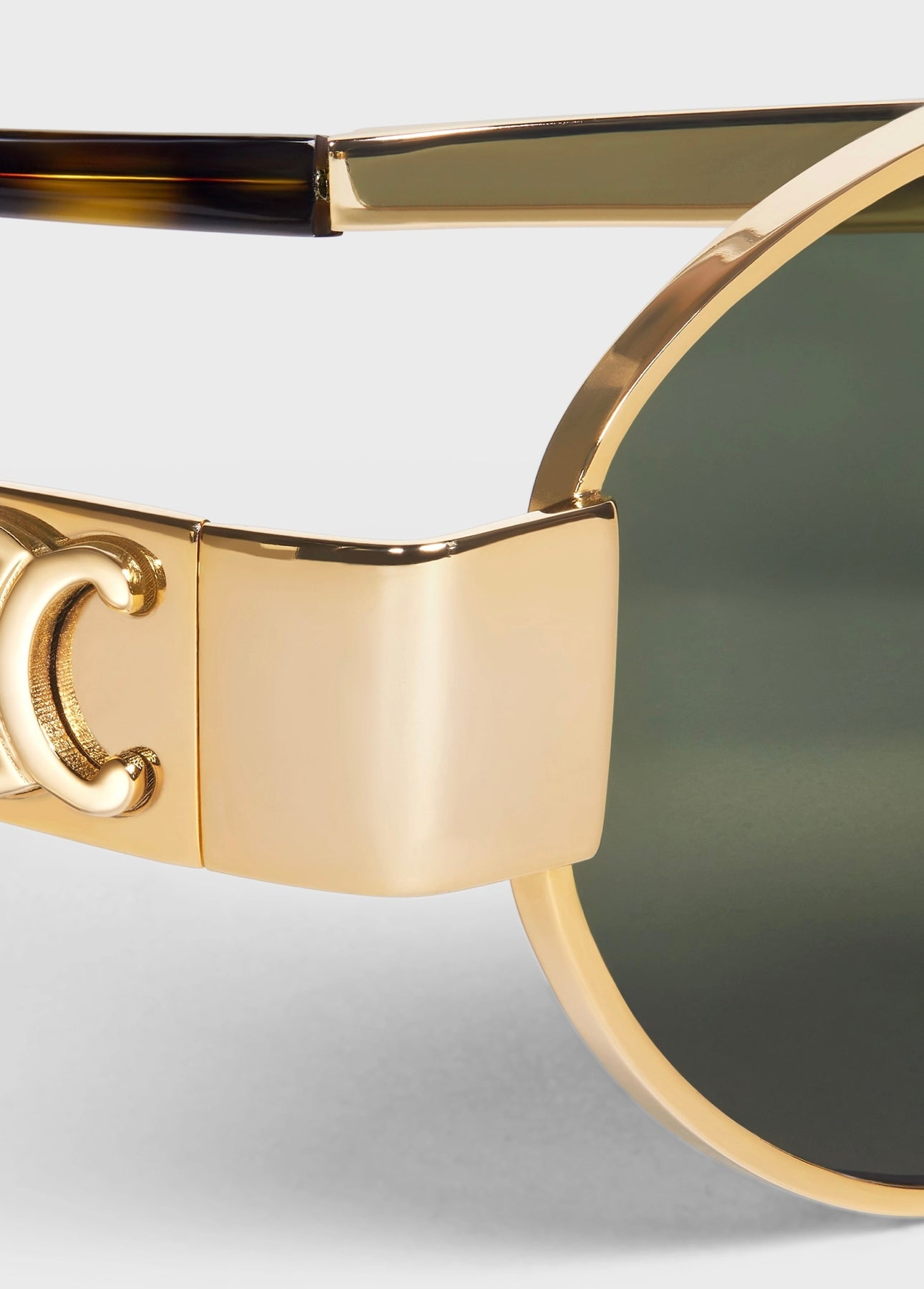 CELINE - TRIOMPHE METAL 01 SUNGLASSES IN METAL
GOLD / GREEN
