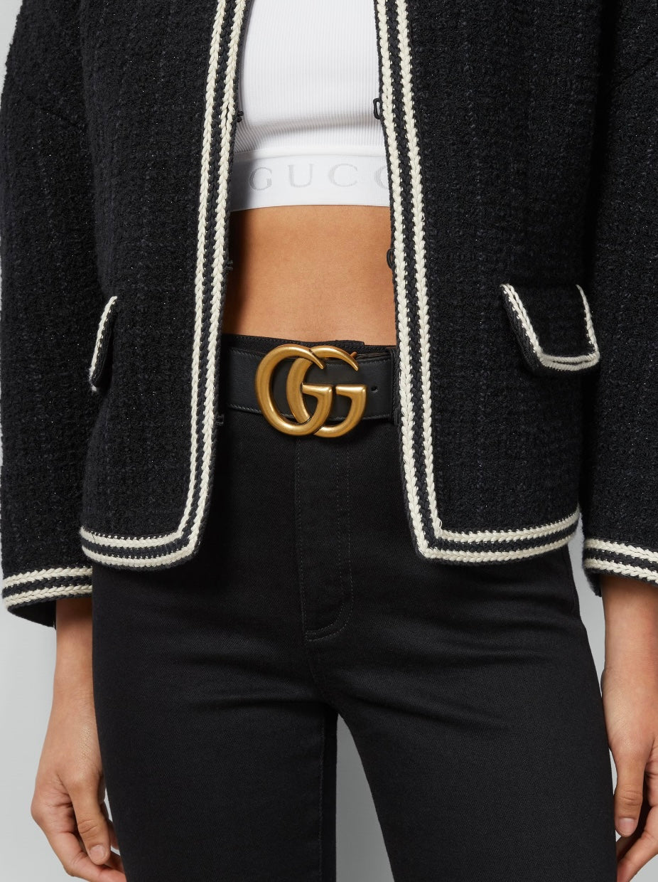 GUCCI - 2015 RE-EDITION WIDE LEATHER BELT