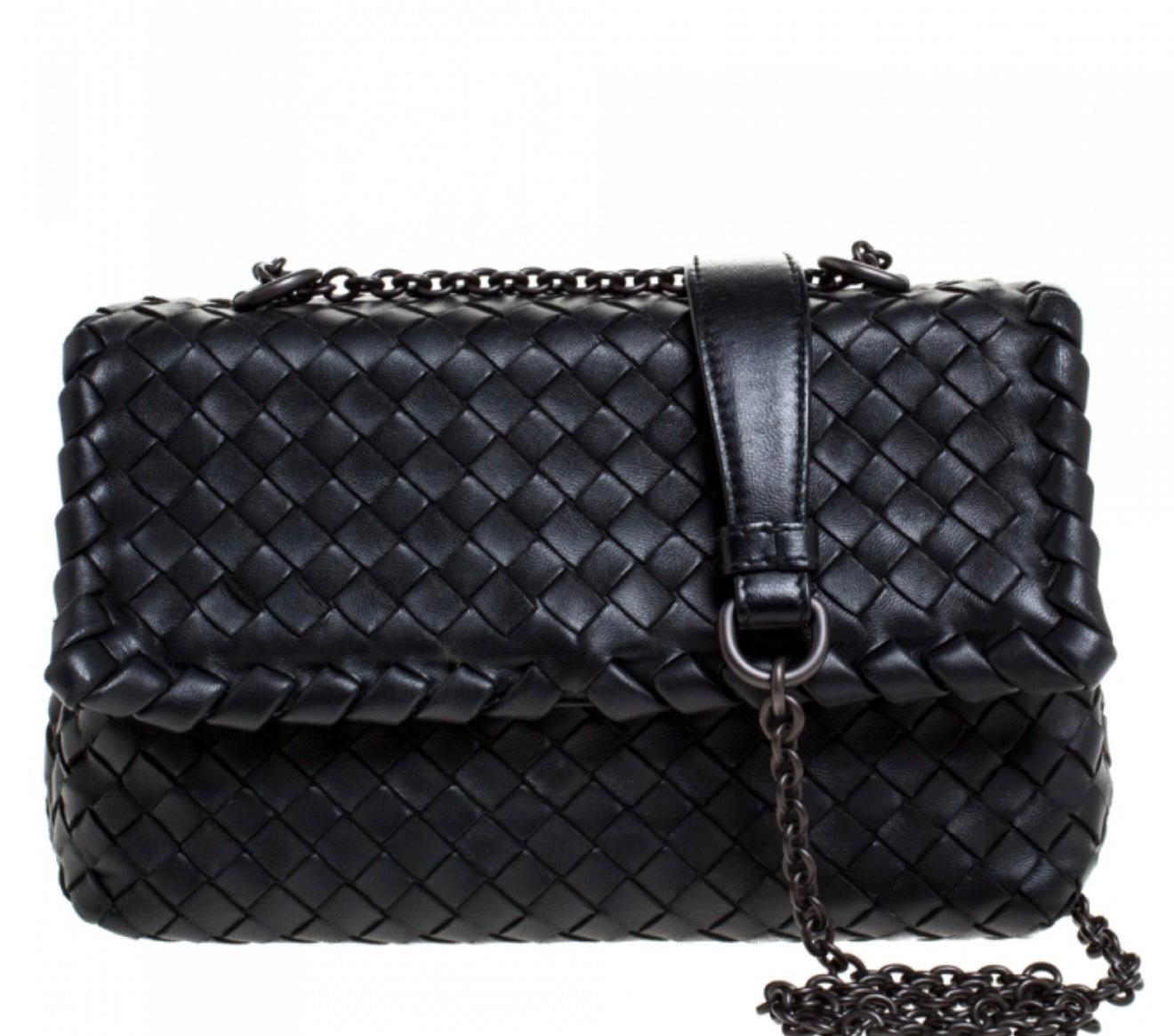 Bottega Veneta
Bottega Veneta Black Intrecciato Leather Small Olimpia Shoulder Bag