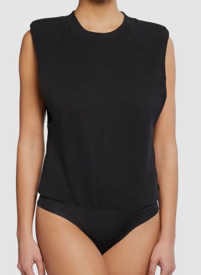 Simkhai Standard
Channing Terry Shoulder Pad Sweatshirt Bodysuit